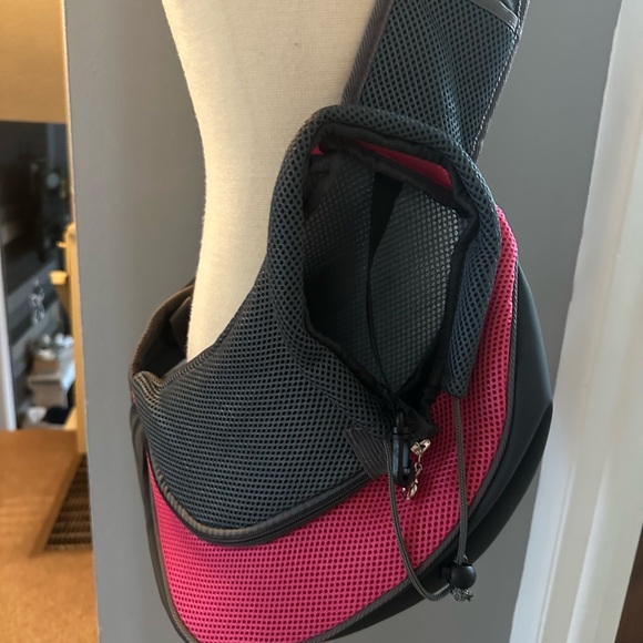 Pink and Gray Pet Sling Carrier - Picture 2 of 15